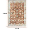 Vintage Area Rug 6x9, Distressed  Low Pile Non-Slip Washable Carpet for Living Room, Bedroom, Dining Room, Kitchen, Red/Blue - 2 of 4