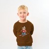 Skiing Bear Watercolor - Youth Graphic Sweatshirt - 3 of 4