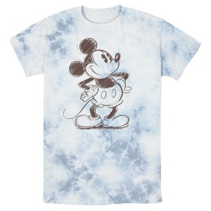 Men's Mickey & Friends Retro Mickey Mouse Sketch Acid Wash T-Shirt - 1 of 4