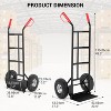 Folding Trolley, Portable Utility Cart with 6 Wheels/Extension Base/Elastic Cord, 500lbs, Ideal for Moving/Shopping/Travelling/Home Use, Black - 2 of 4