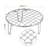Unique Bargains Stainless Steel Barbecue Grill Net Round Cooling Rack Silver - 2 of 4