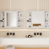 Spassway 24"H*31"W White Medicine Cabinet with Adjustable Shelves Wall Mounted Bathroom Storage Cabinet with Mirror - 2 of 4