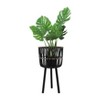 Sevobal Planters Outdoor Garden Bamboo Planters, Flowers Ferns Succulents Planter Pots for Hall Balcong Porch Home, 3 Pcs, Black, 15"*15"*26" - 2 of 4
