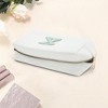 Unique Bargains Portable Corduroy Rectangular Letter Makeup Bag White 1 Pc - 3 of 4