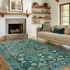 Abynow Diamond Distressed Persian Style Washable Indoor Rug - 2 of 4