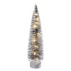 Vickerman 16"x20"x24" Silver Lit Bottle Brush Tree Set - 4 of 4