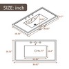 JUJABU 36'' Modern Bathroom Vanity with Ceramic Sink, 3 Drawers  & Open Shelf - 4 of 4