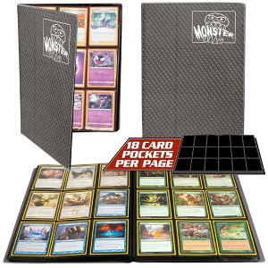 Monster Binder - 9 Pocket Trading Card Album - Holofoil Gray - Holds 360 Yugioh  Magic  and Pokemon Cards - 1 of 4