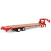 1/64 Gooseneck Trailer, Red with Red & White Conspicuity Stripes, Hobby 30467 - 3 of 4