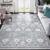 Washable Vintage Rug Non Slip Low Pile Rug Soft Throw Floor Cover Floral Foldable Indoor Carpet for Living Room Bedroom Playroom Nursery - 3 of 4