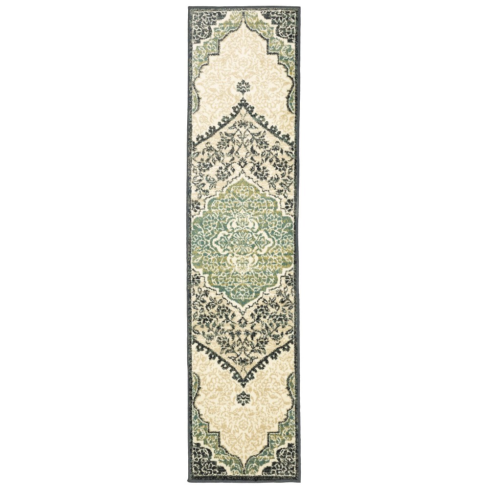  Runner Estrella Bohemian Medallion Rug Ivory/Navy