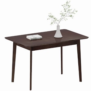 47.2" Rectangle Dining Table for 4, Mid-Century Kitchen Table with Rubber Wood Legs for Dining Room - 1 of 4