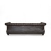 Contemporary Dark Brown 3-Seater Sofa - 4 of 4