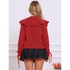 Jess by Meiko Women's Lightweight Flouncy Tie Cardigan - 4 of 4
