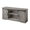 59 Inch TV Stand for TVs Up to 65 Inch, Farmhouse Wood Entertainment Center with Sliding Barn Doors with Adjustable Shelves & Open Compartment - 2 of 4