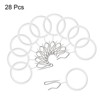 Unique Bargains Metal Drapery Eyelet Sliding Shower Curtain Hook Rings 28 Pcs - 3 of 4