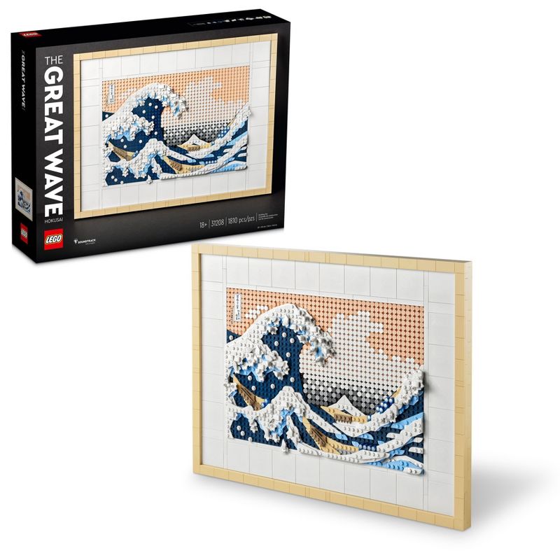 LEGO ART Hokusai &#8211; The Great Wave Wall Art Adults Set 31208, 1 of 12