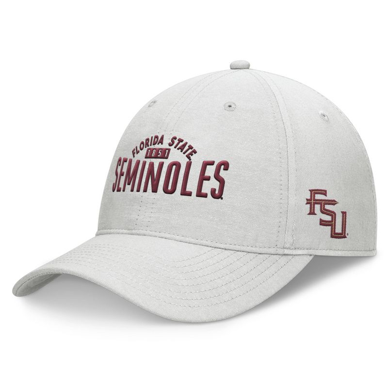 NCAA Florida State Seminoles Unstructured Chambray Cotton Hat - Gray, 1 of 5