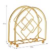 Vertical Napkin Holder for Dining Table D¨¦cor, Freestanding Metal Paper Holder for Kitchen Countertop, Restaurant, Gold - 3 of 4