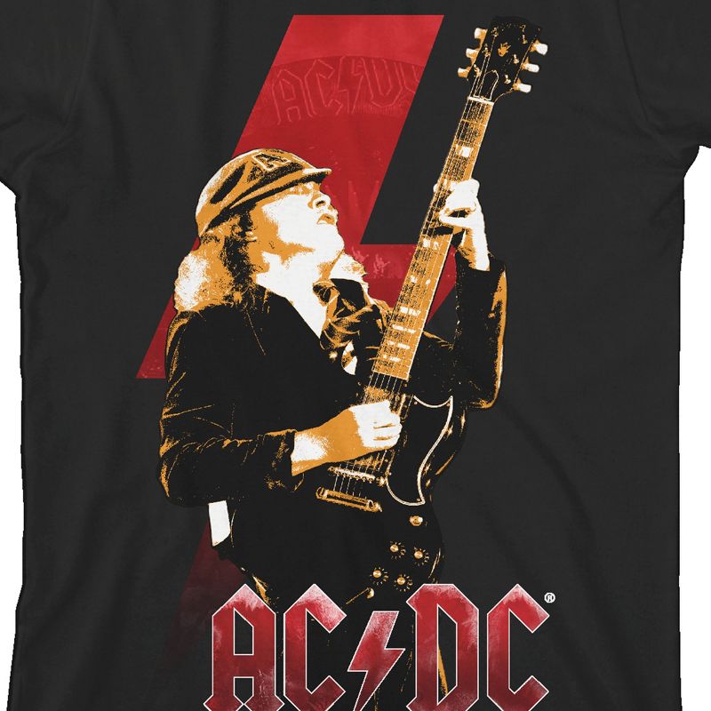 ACDC Angus Young Limited Color Youth Black Short Sleeve Crew Neck Tee, 2 of 4