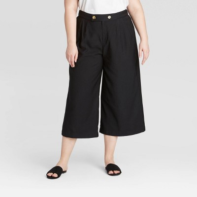 plus size cropped trousers