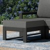 WestinTrends Montara Outdoor HDPE Patio Ottoman with Waterproof Olefin Cushions - 2 of 4