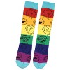 Sesame Street Adult Striped Color Character Heads Crew Socks For Men For Women - 2 of 3