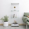 INFURNIC Decorative Bookshelf Glass Display Cabinet with 3 Shelves One Door Curio Storage for Living Room, White, 49.41"*15.16"*13.58" - 4 of 4