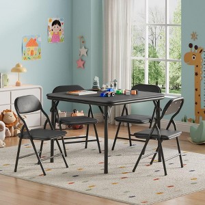 5 Piece Boys Girls Folding Table and Chairs Set, Activity Table and Chairs Set for Dining Room,Daycare,Classrooms - 1 of 4