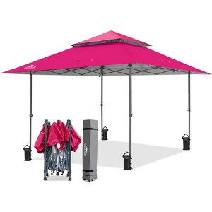 EAGLE PEAK 13x13ft Pop Up Canopy Tent Instant Outdoor Canopy Easy Setup w/Auto Extending Eaves - 1 of 4