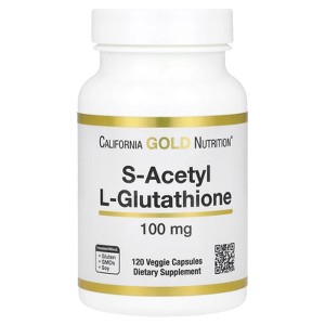 California Gold Nutrition S-Acetyl L-Glutathione, 100 mg, 120 Veggie Capsules - 1 of 3