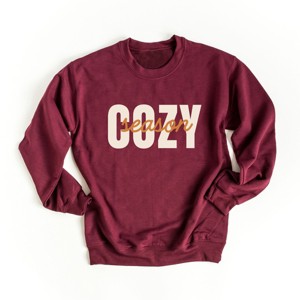 Cozy Season Layered Cursive - Women's Graphic Sweatshirt - 1 of 4