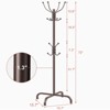 A coat rack with 14 hooks, used as an independent hanger for entrances, corridors, bedrooms, and offices, with a maximum load capacity of 11LBS - 3 of 4