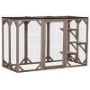 Outdoor Wooden Cat Catio Enclosure with Platforms,71" Walk-in Cat House Playpen for Cats-LAOTIES - 3 of 4