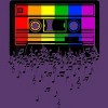 Adult Design By Humans Pride Rainbow Flag Music Note Cassette By Avocato T-Shirt - 2 of 3