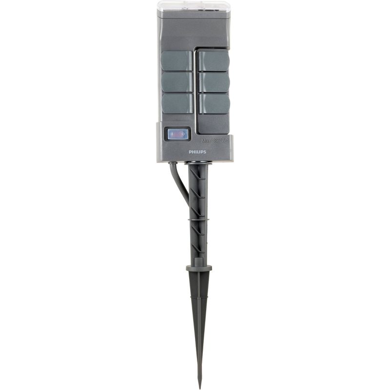 Philips Timer Outdoor Stake 6 Grounded Outlets Digital Timer, 1 of 8