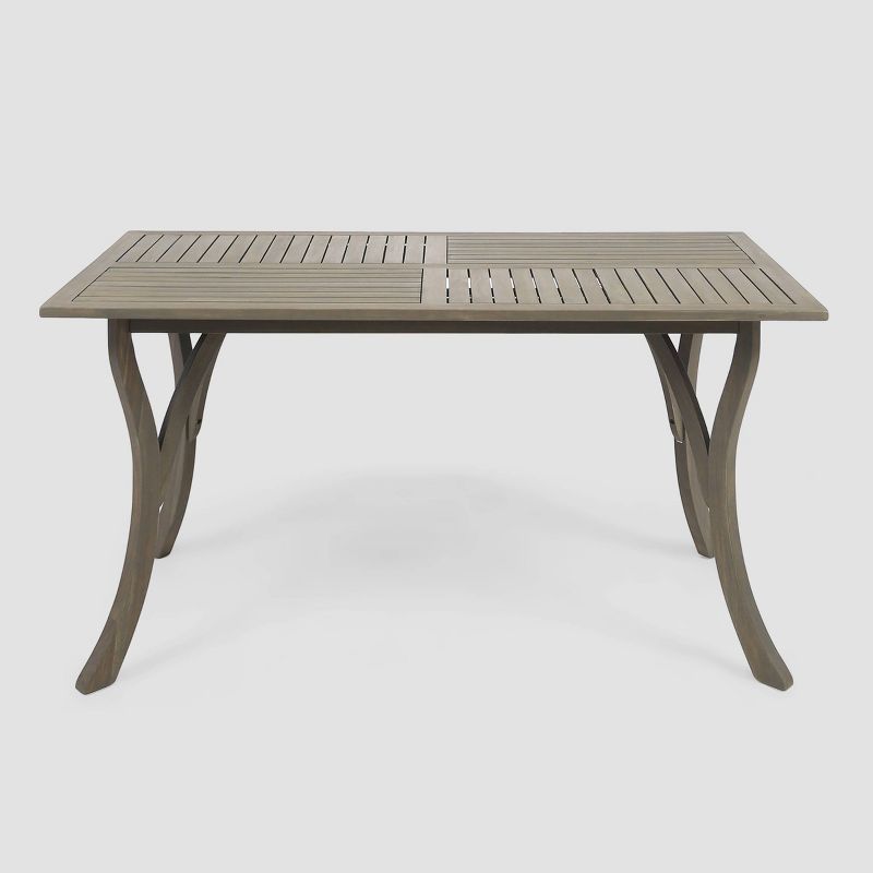 Hermosa Rectangular Acacia Wood Dining Table - Gray - Christopher Knight Home, 3 of 7