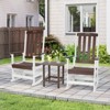 Aoodor Outdoor Rocking Chair, HDPE Slatted Porch Rocker with Armrests, All-Weather Design for Outdoor or Indoor - 2 of 4