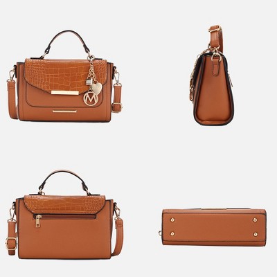 MKF Collection Shoulder Bag with Top Handle and Croco Embossed Design, Sylvie – MKF Collection by Mia K – Red — фото 5