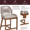 Whizmax Outdoor Bar Stools - Set of 2 Counter Height Chairs with Back, All-Weather Design, Chic Ergonomics, Robust Aluminum Frame, Cushions Included, Easy Assembly for Patio and Garden - 2 of 4