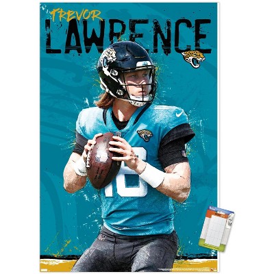 Trends International NFL Jacksonville Jaguars - Travis Etienne Jr. 22  Unframed Wall Poster Print White Mounts Bundle 22.375 x 34