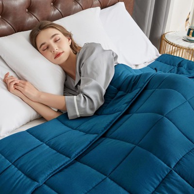 Inhand Weighted Blanket (Queen 60"x80") - Cooling Heavy Blanket with Glass Beads - All-Season Breathable Soft Comfort Microfiber Blanket
