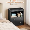 Baby Changing Table with Pad, 2 Drawers and 2 Open Compartments for Nursery Room with Modern Diaper Changing Station, Bedroom, Kids Room - 4 of 4