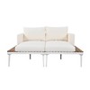 Nestfair Metal Outdoor Patio Day Bed 2 in 1 Chaise Lounges with Cushions Beige - 4 of 4