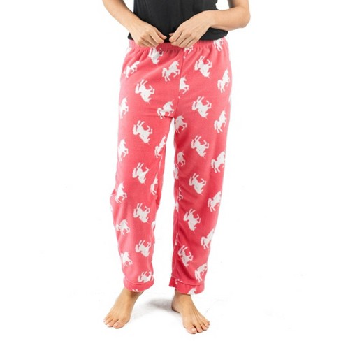 Leveret Womens Cotton Top And Fleece Pants Plaid Black And Red Xs : Target