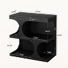 Tribesigns Modern End Table for Living Room, S-Shape Side Tables with 2-Tier Storage Shelf, Bedside Nightstands for Bedroom, Easy Assembly, Black - 3 of 4