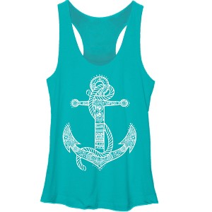 Women's Lost Gods Henna Anchor Racerback Tank Top - 1 of 3