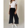 Women's Ribbed Culottes High Waisted Pant - SIX/FIFTY - 2 of 2