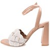 Journee Collection Womens Dua Tru Comfort Foam Pearl Accents Block Heel Sandals Mocha 10 - 2 of 4