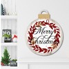 Merry Christmas Wreath Reds Hanging Ornament Artboard - 2 of 2